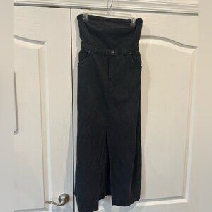 FREE PEOPLE size 8 black/grey strapless jumpsuit!